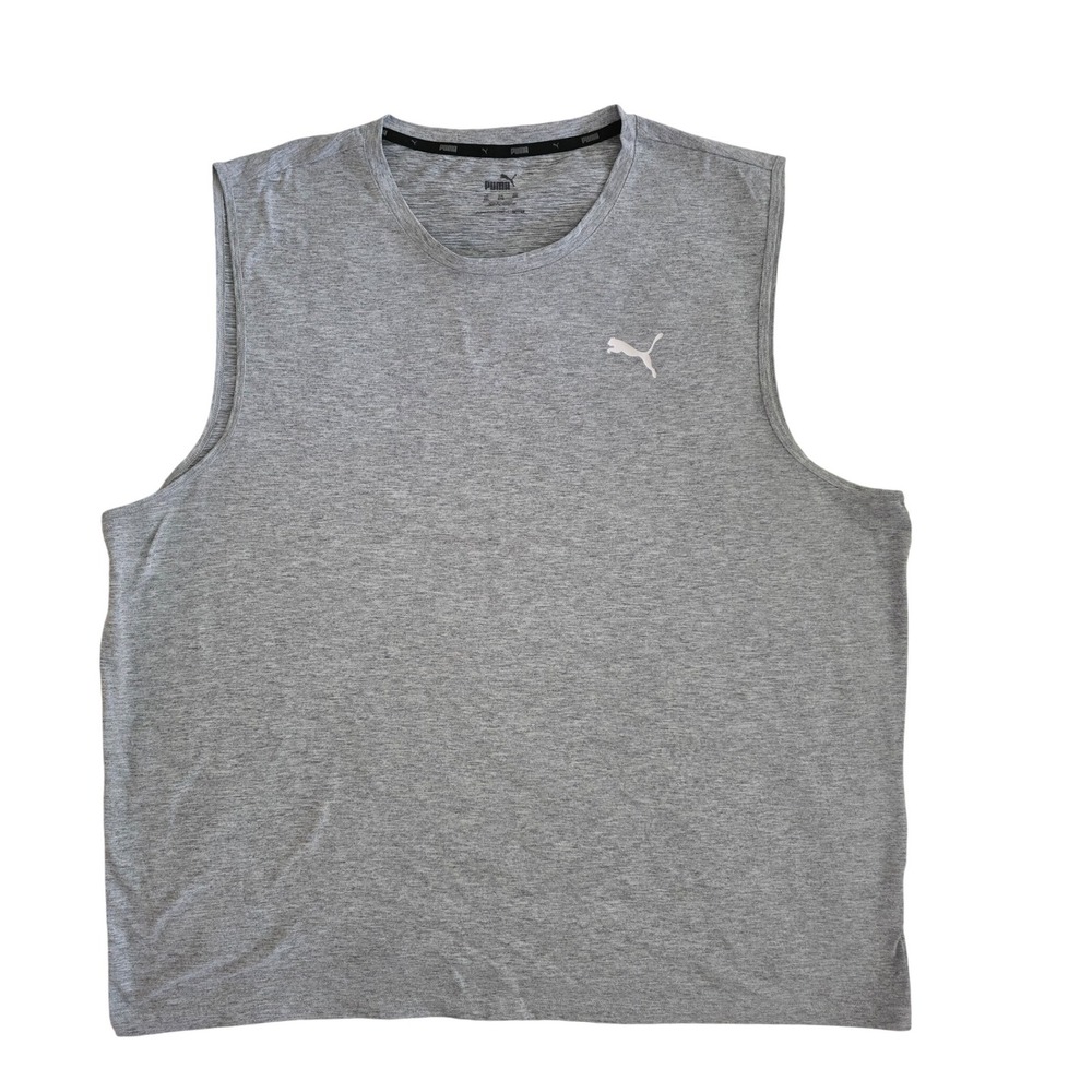 Puma Mens Heather Gray Sleeveless‎ Training Tank Top Shirt 848606-03 Size 3XL